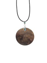 Load image into Gallery viewer, Figured Walnut Pendant Round
