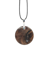 Load image into Gallery viewer, Figured Walnut Pendant Round
